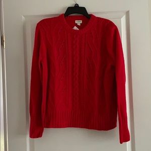 BRAND NEW J Crew Red Sweater (TAGS STILL ON)